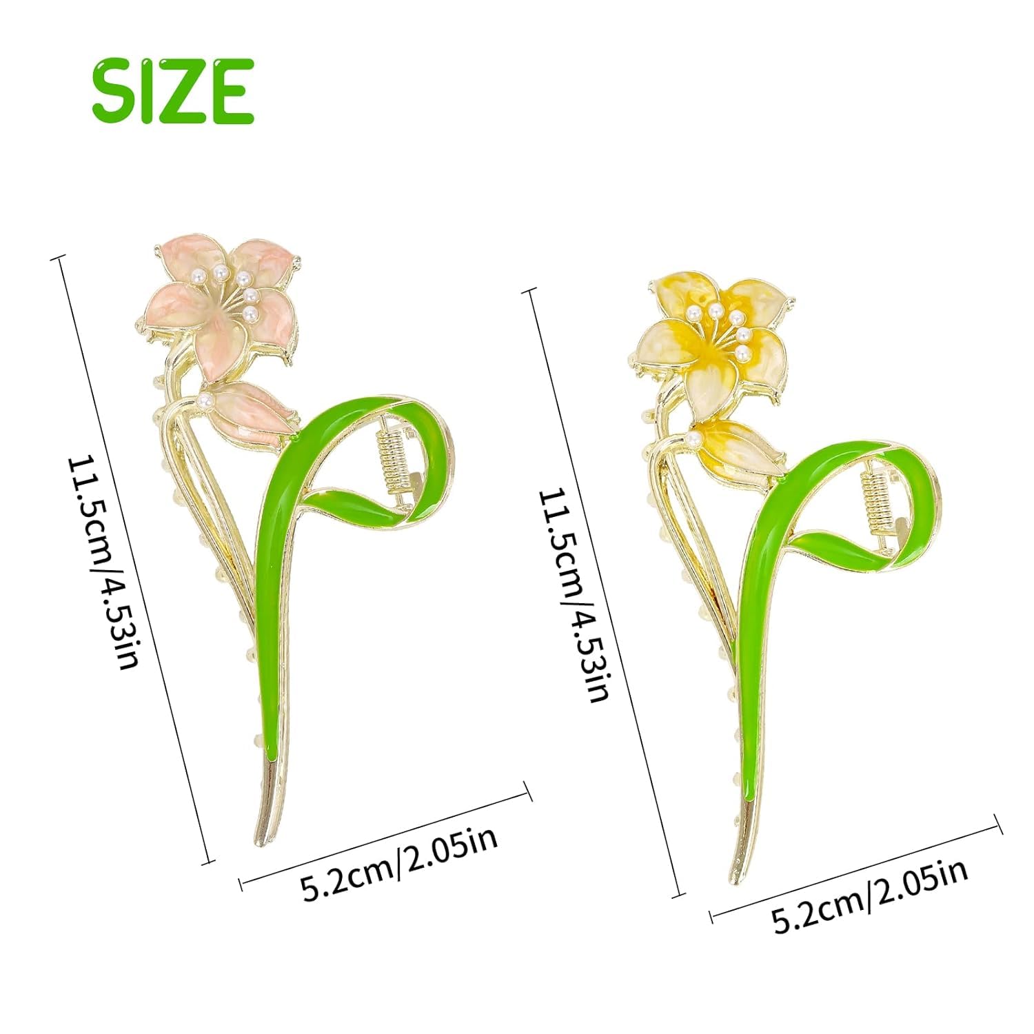 1 pc hair claw leaf style green clip clutcher - DIOEX
