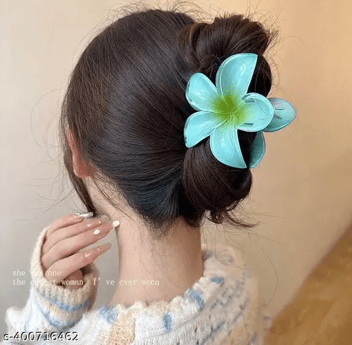 6 Pcs Flower Hair claw Multicolor, Hawaiian Flower Hair Clips for Women, Flower Hair Clips, Floral Claw Clips for women, Beach Tropical Hair Accessories for Girls Multicolor - DIOEX